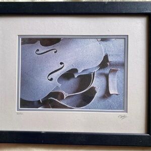 Signed Original Framed Photograph (Violin, 1988); Wenda Pyman